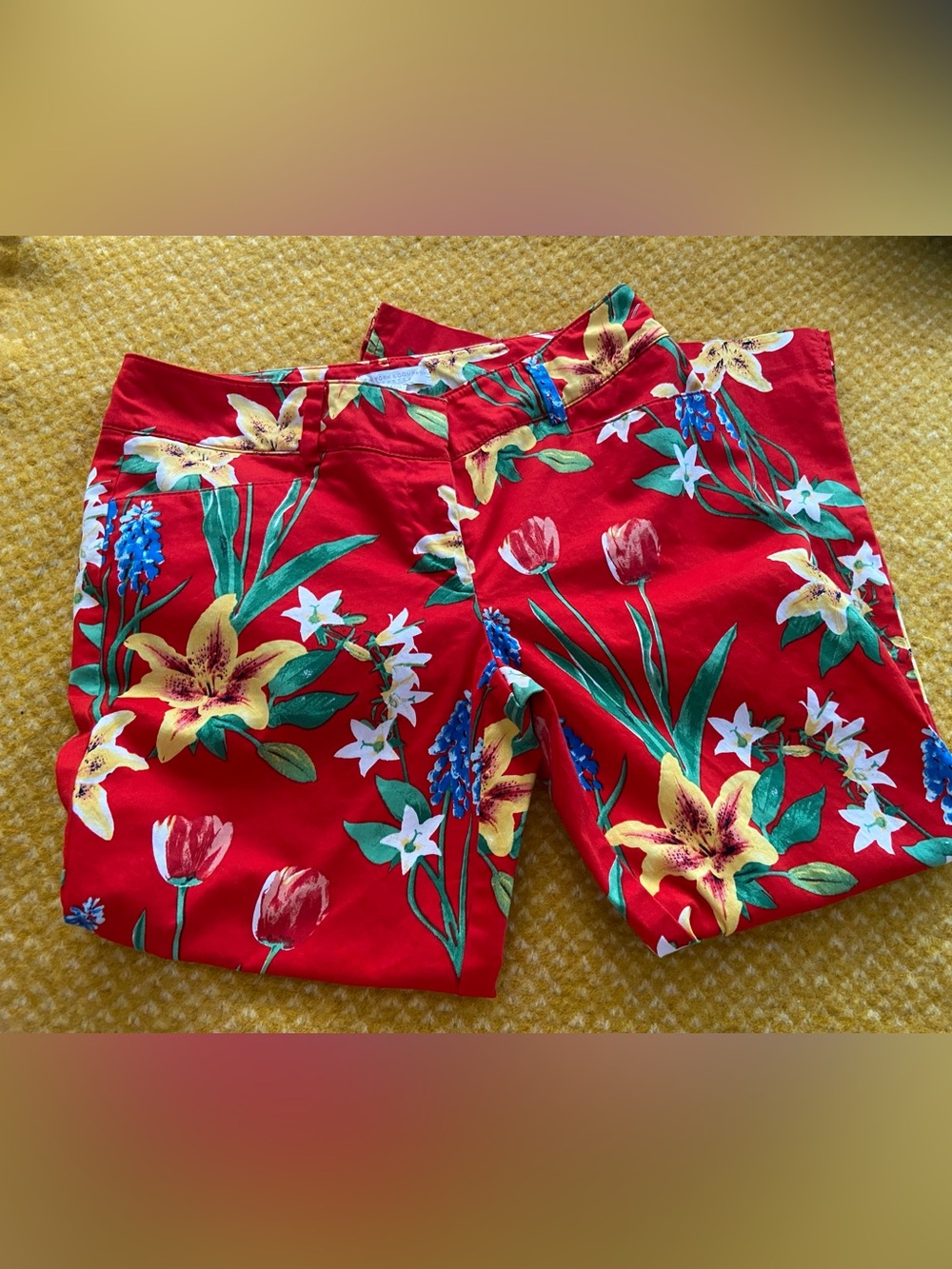 Women’s Red Floral Pants